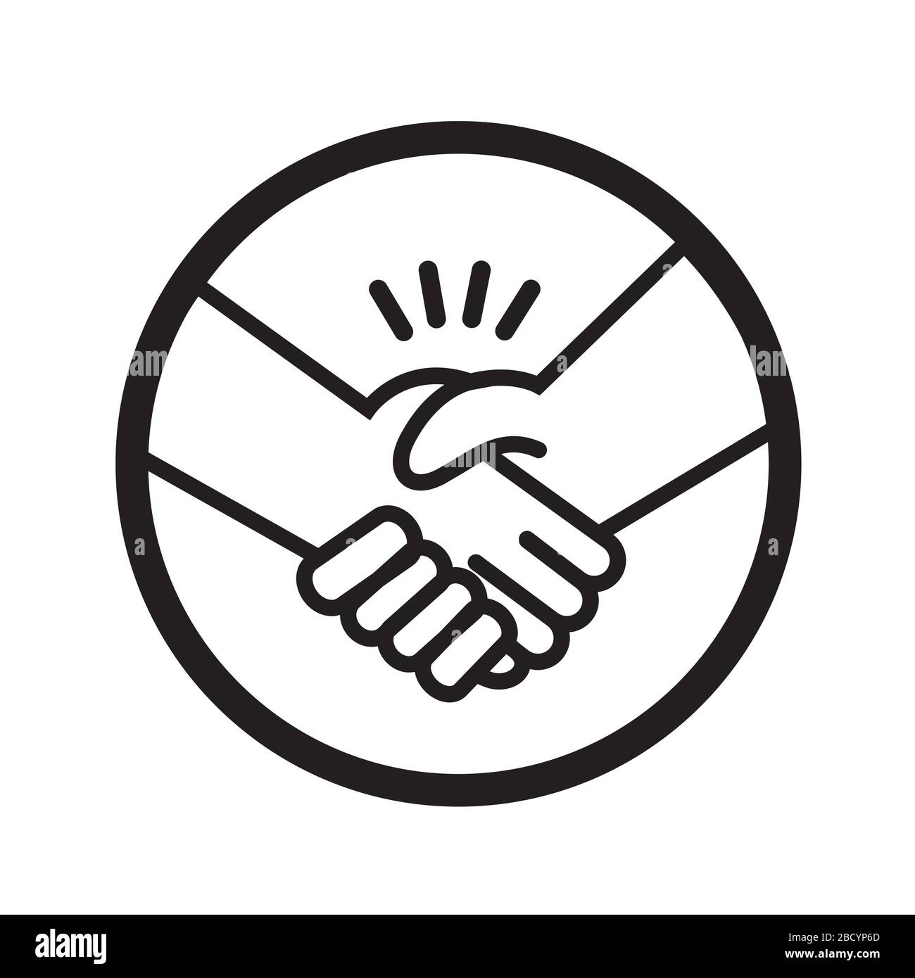 Handshake-Symbol Stock Vektor