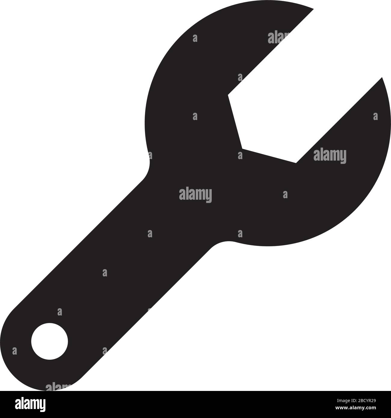 Schraubenschlüssel-/Schraubenschlüsselsymbol Stock Vektor