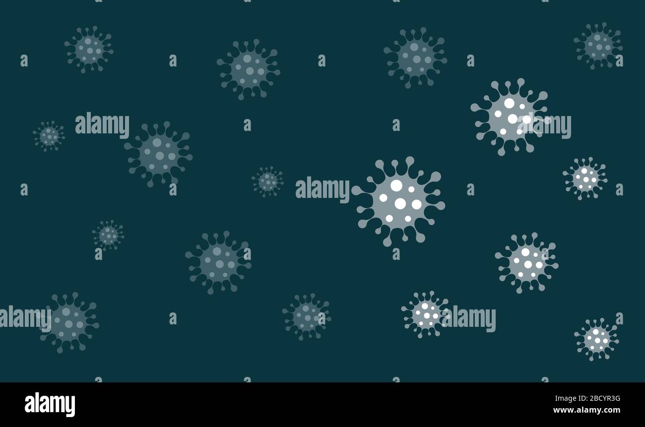Coronavirus-Muster. Coronavirus, Pandemie. Abstrakter Virus-Strain-Modell-Roman Coronavirus 2019-nCoV Stock Vektor