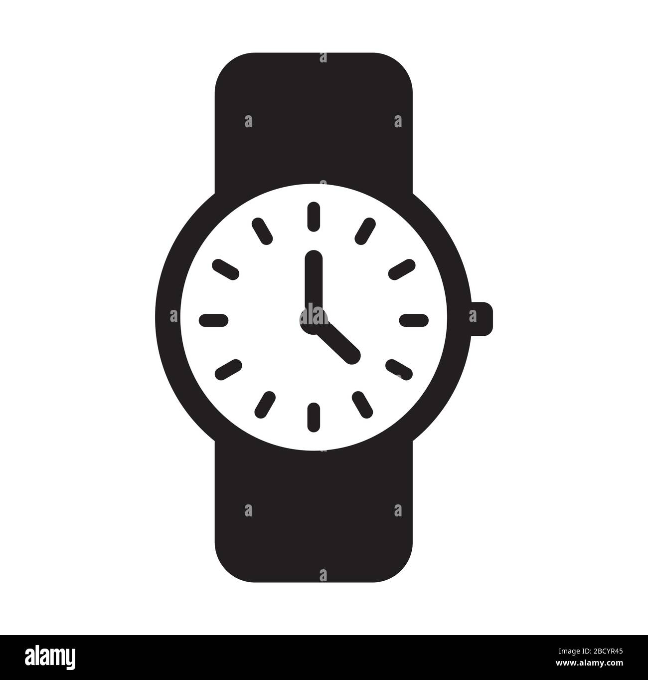 Symbol für Uhr/Armbanduhr Stock-Vektorgrafik - Alamy
