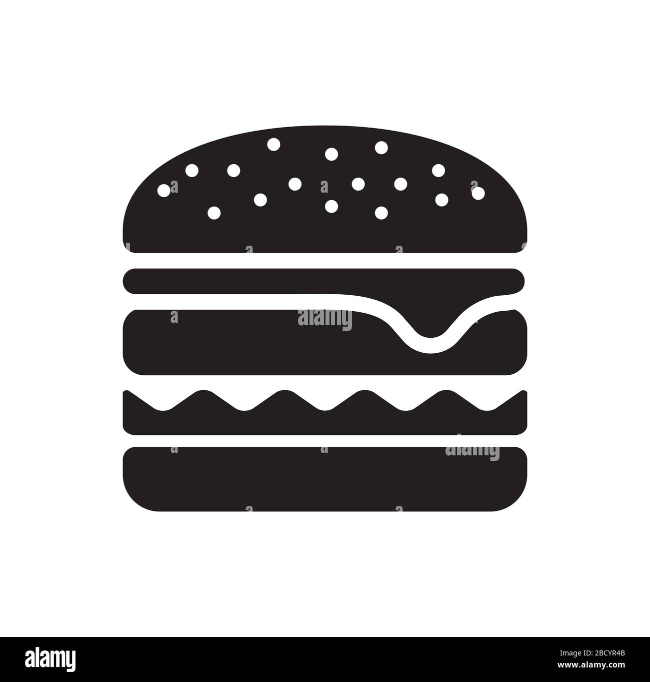 hamburger / Junk Food-Symbol Stock Vektor