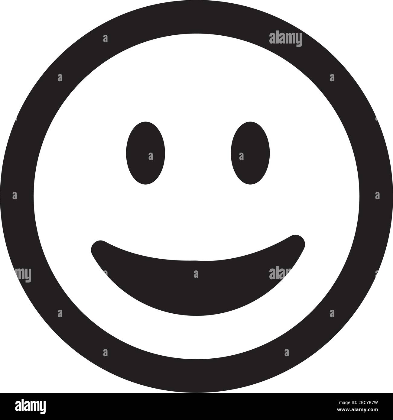 Cartoon emoji emoticon smiley face Schwarzweiß-Stockfotos und -bilder -  Alamy