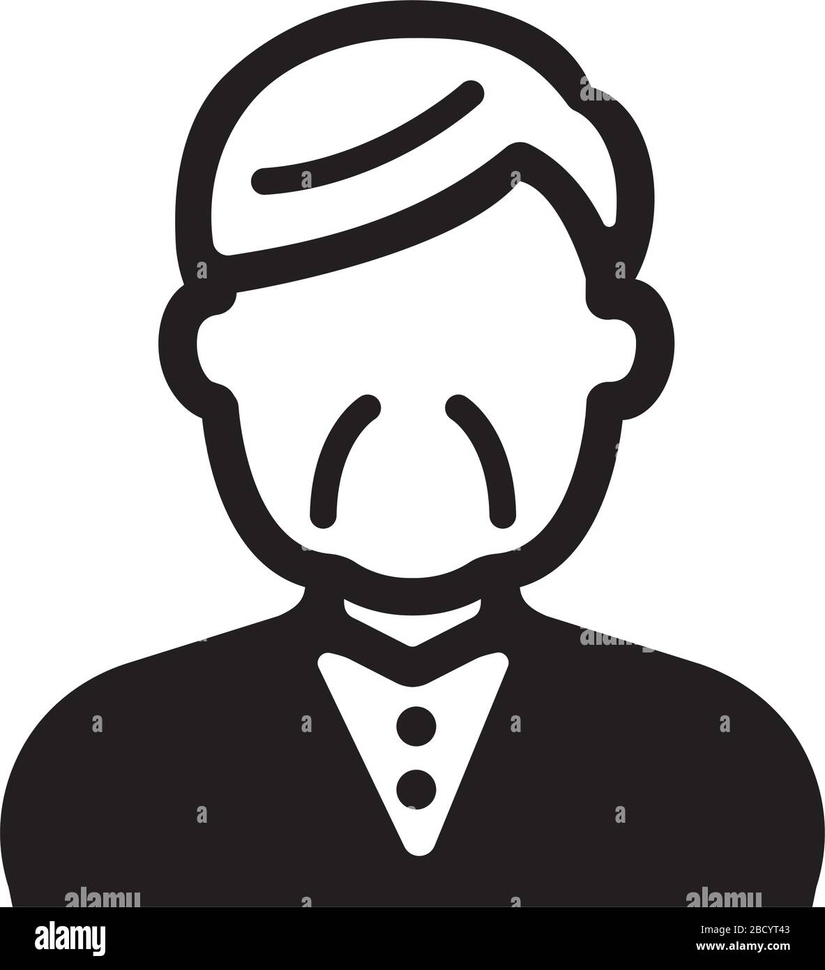 Alter Mann, ältere Person Vektor-Symbol Illustration Stock Vektor