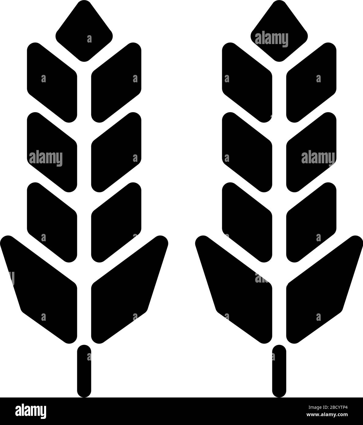 Symbol für Getreide, Weizen, Mais, Reis Stock Vektor