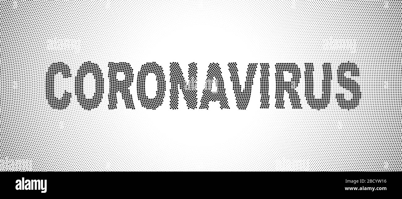 Coronavirus-Halbtonvektor-Abbildung Stock Vektor