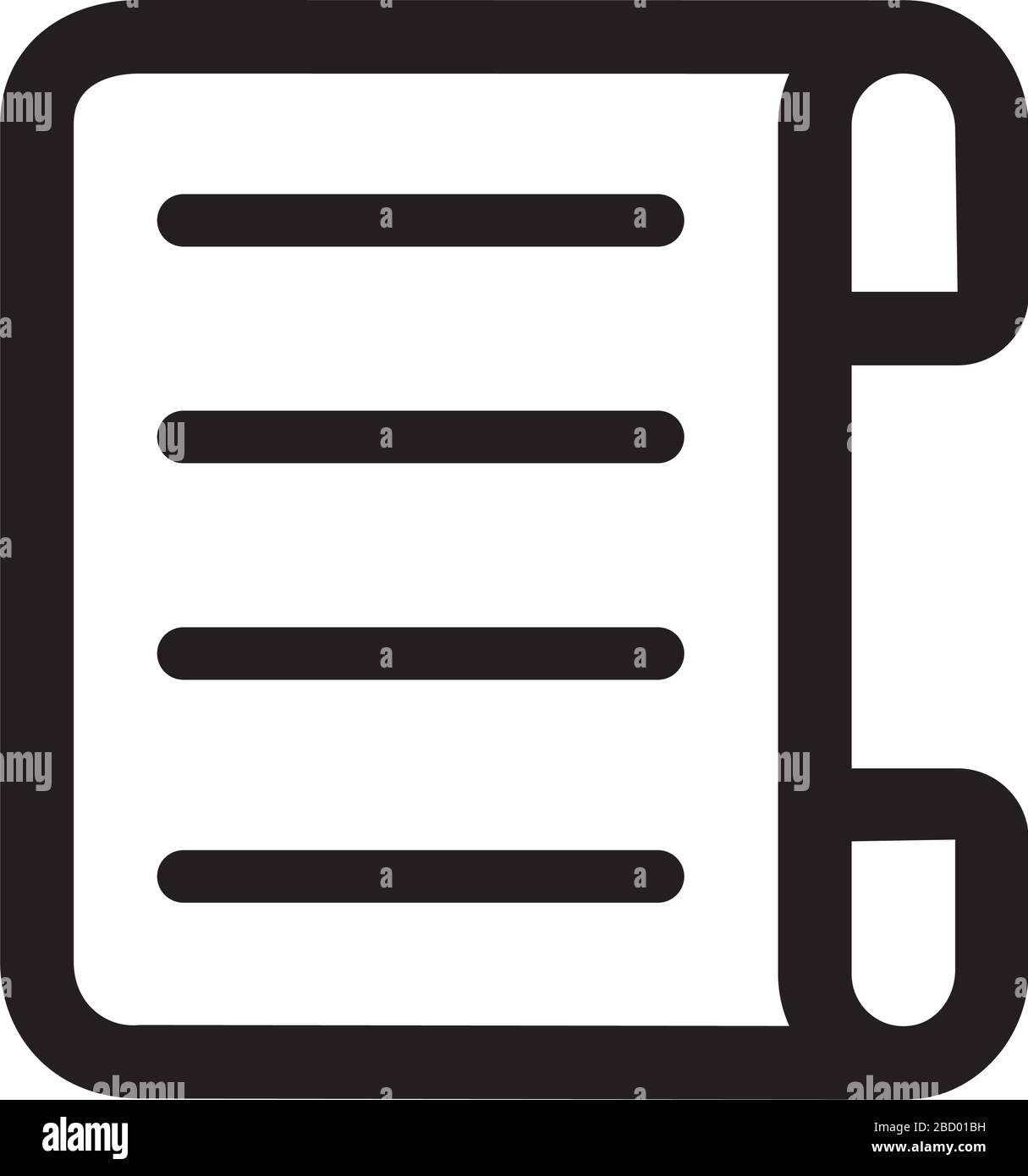 Symbol für Quittung / Auftragsliste / Rechnung Stock Vektor