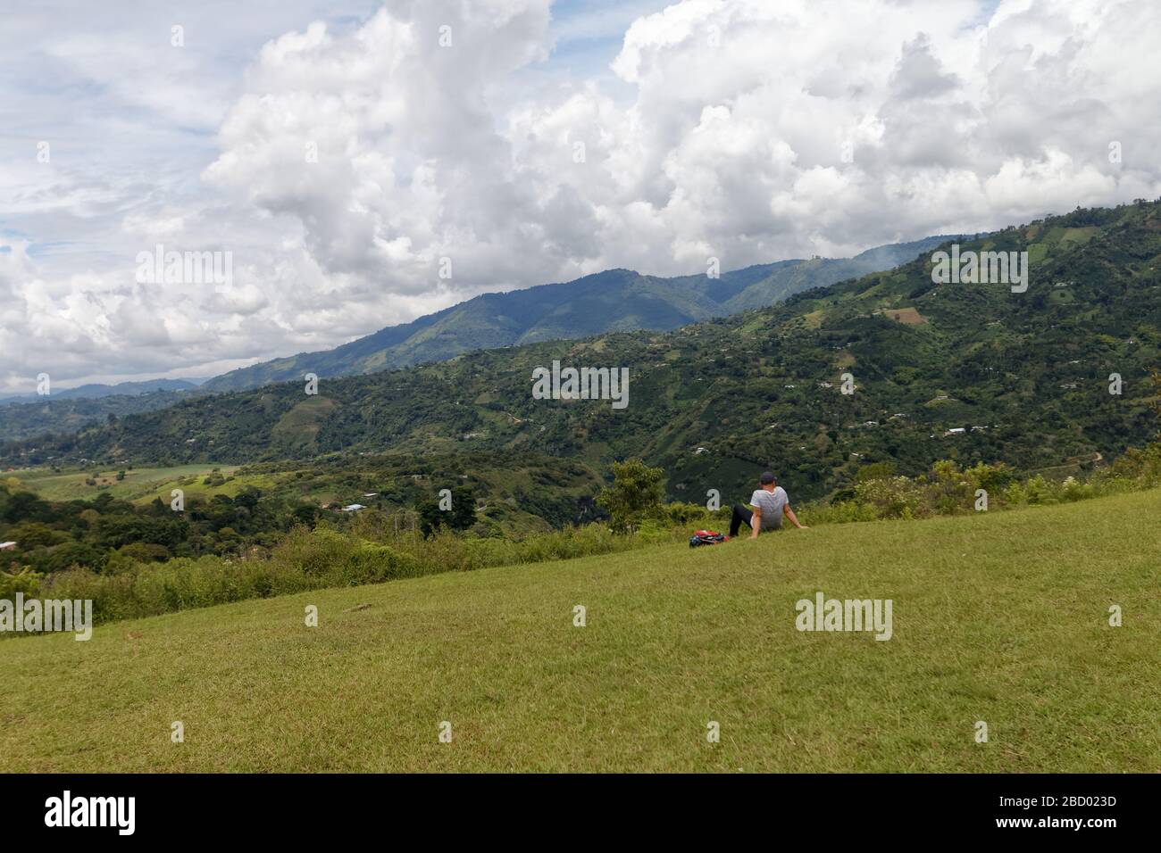 Kolumbianische Paramolandschaft direkt vor San Agustin Stockfoto