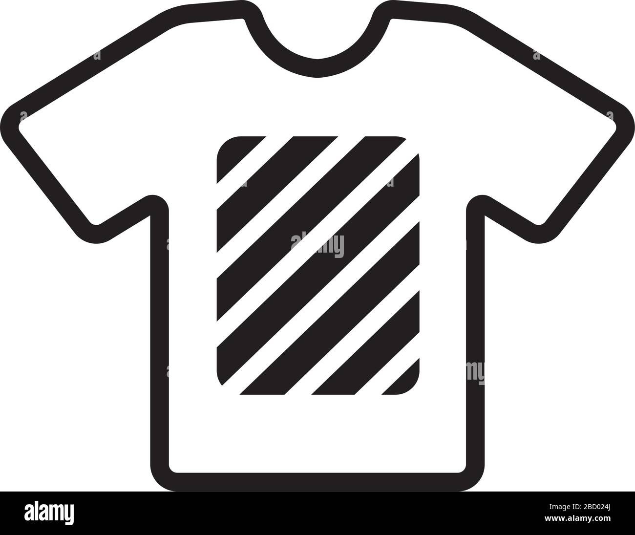 T-Shirt ( Druckbereich ) Symbol Stock Vektor