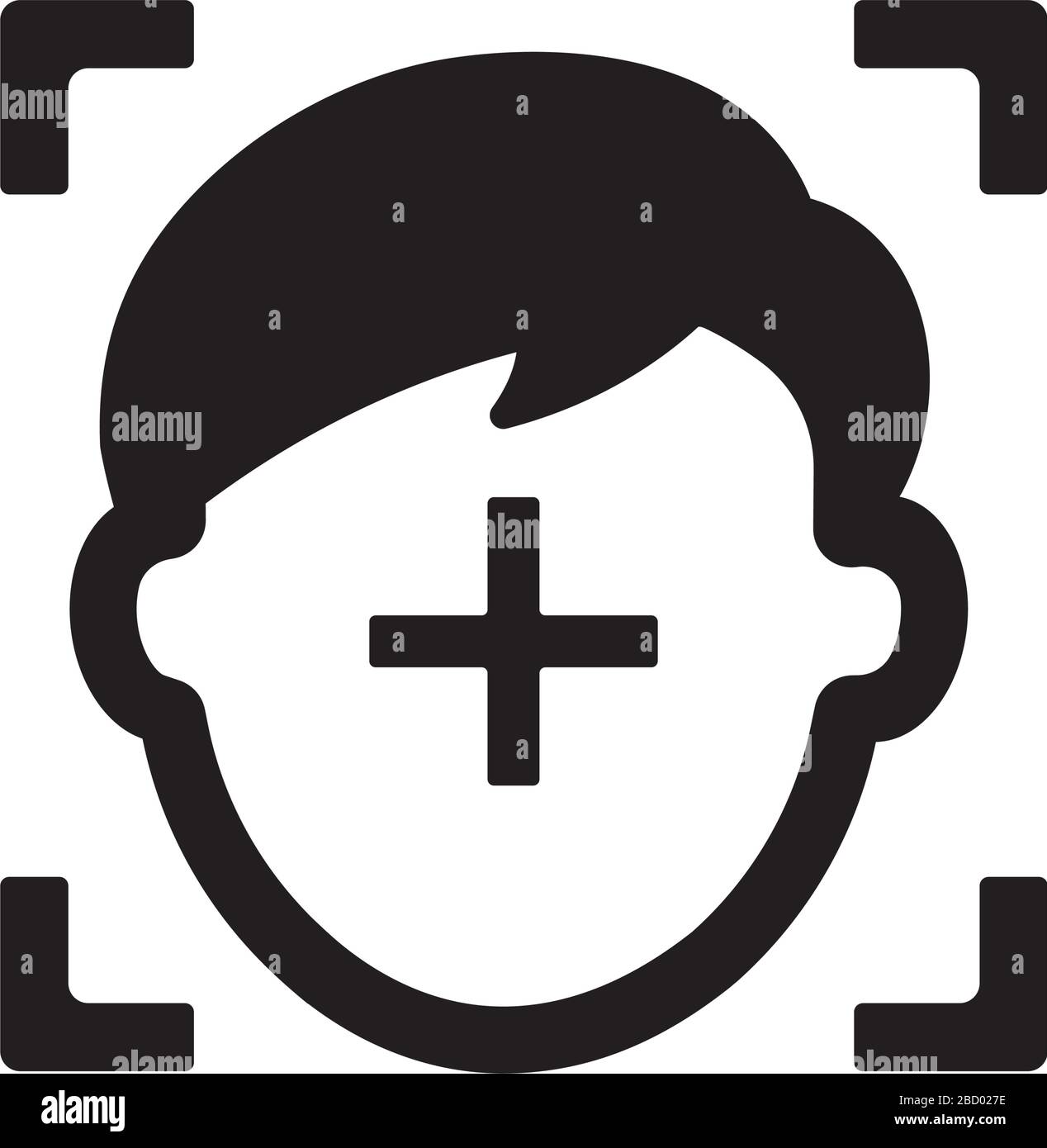 Symbol für Gesichtserkennung Stock Vektor