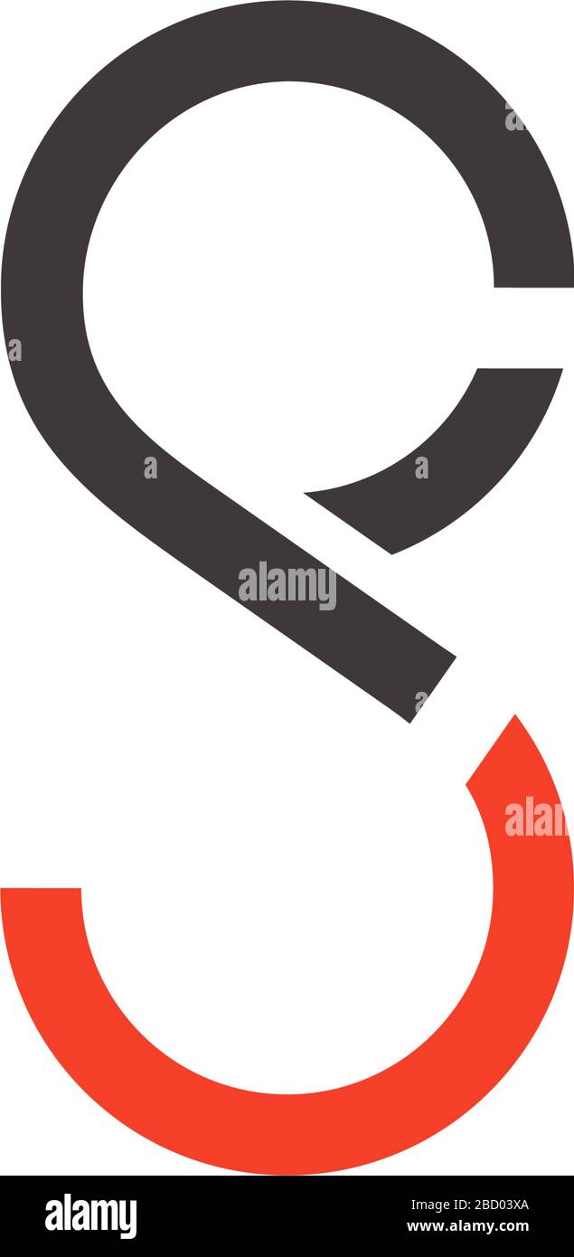 Letter PS Motion Line abstrakter geometrischer Logo-Vektor Stock Vektor