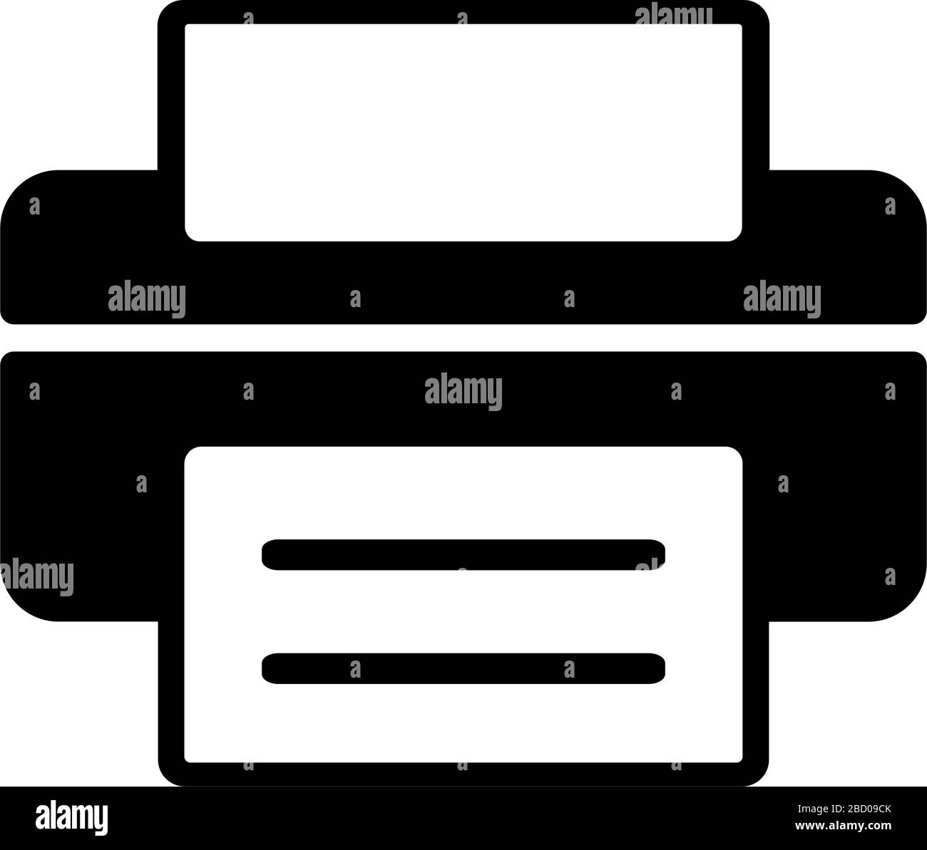Abbildung: Flache Vektorgrafiken des Druckersymbols Stock Vektor