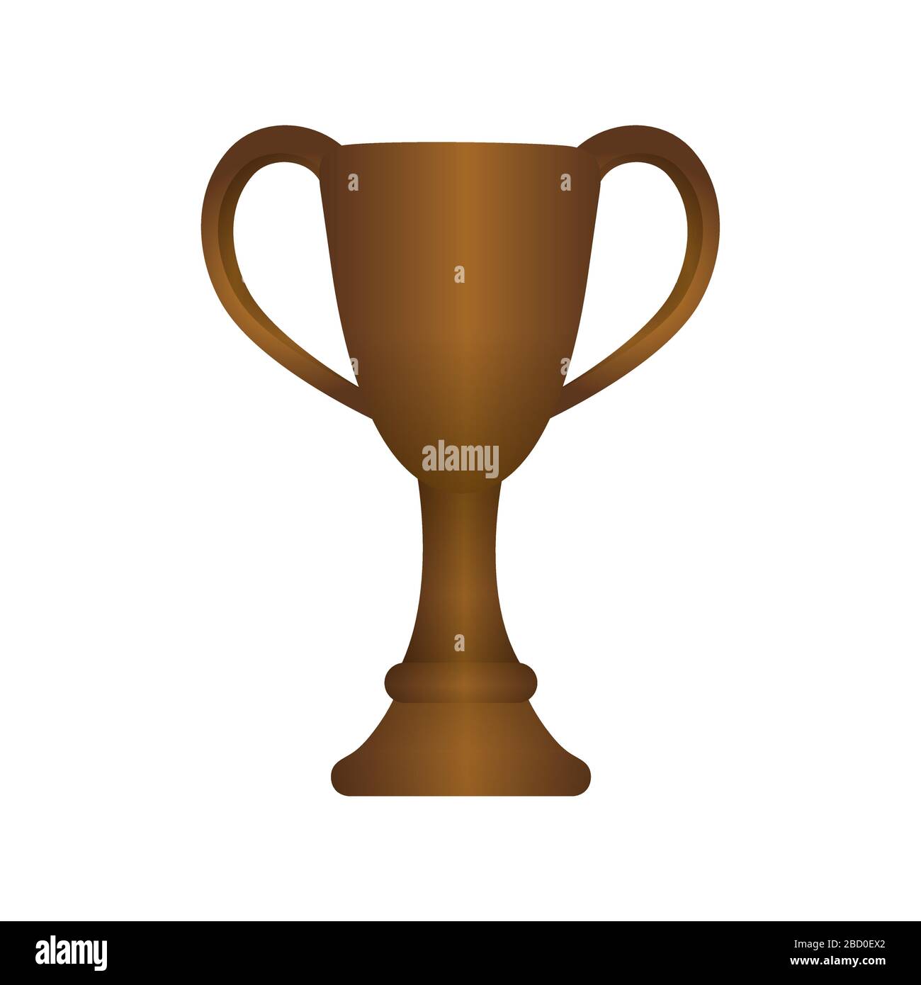 Pokal Tasse Symbol Illustration. Bronze ( 3. Platz ) Stock Vektor