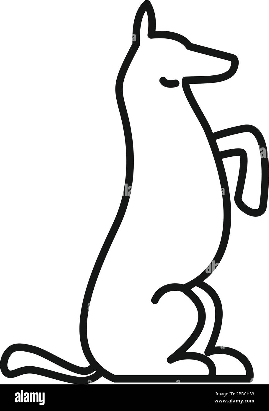 Symbol für Hundetraining. Outline Dog Training Vector Icon für Web-Design isoliert auf weißem Hintergrund Stock Vektor