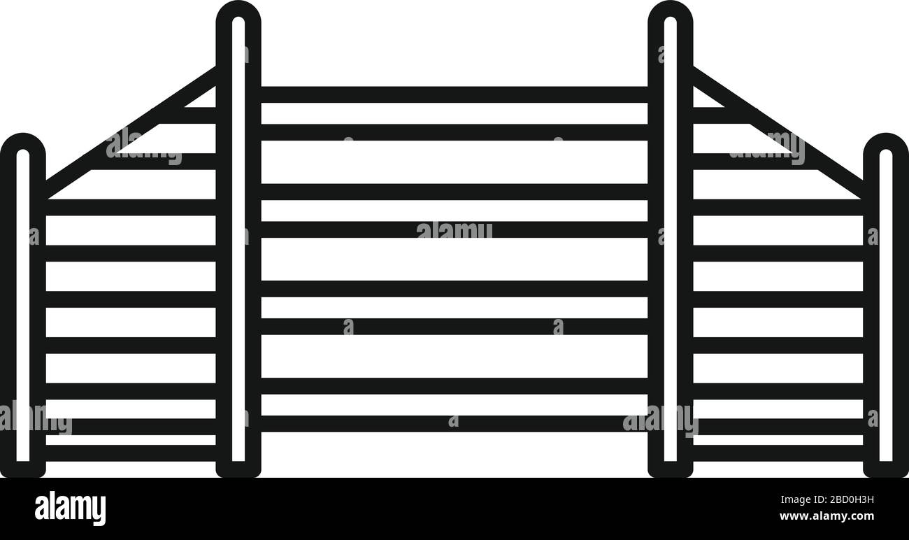 Symbol für Hundetrainingsbarriere. Outline Dog Training Barrier Vector Icon für Web-Design isoliert auf weißem Hintergrund Stock Vektor