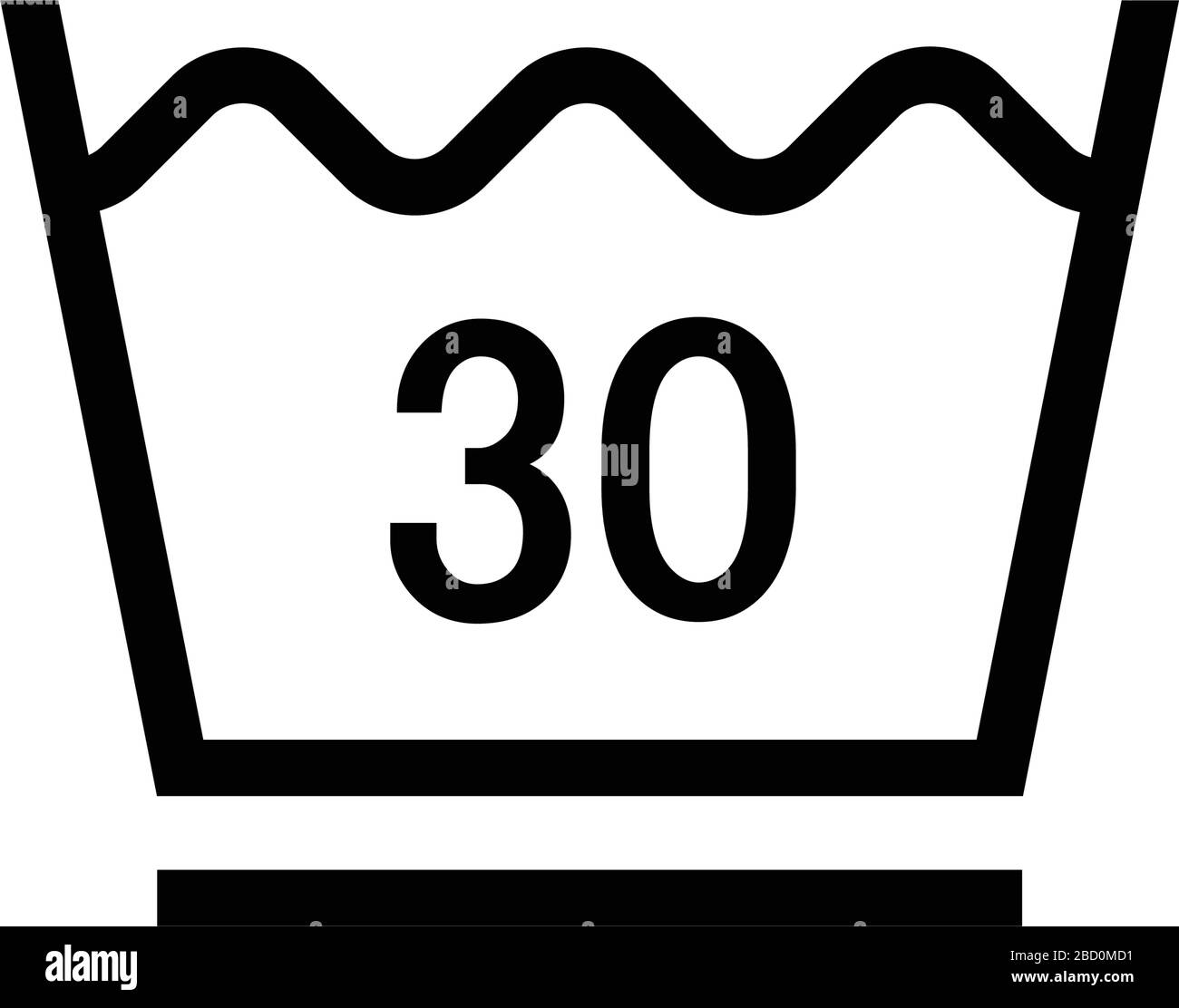 Symbol für die Wäsche (Kaltpresse für Maschinenwäsche/Dauerpresse) Stock Vektor