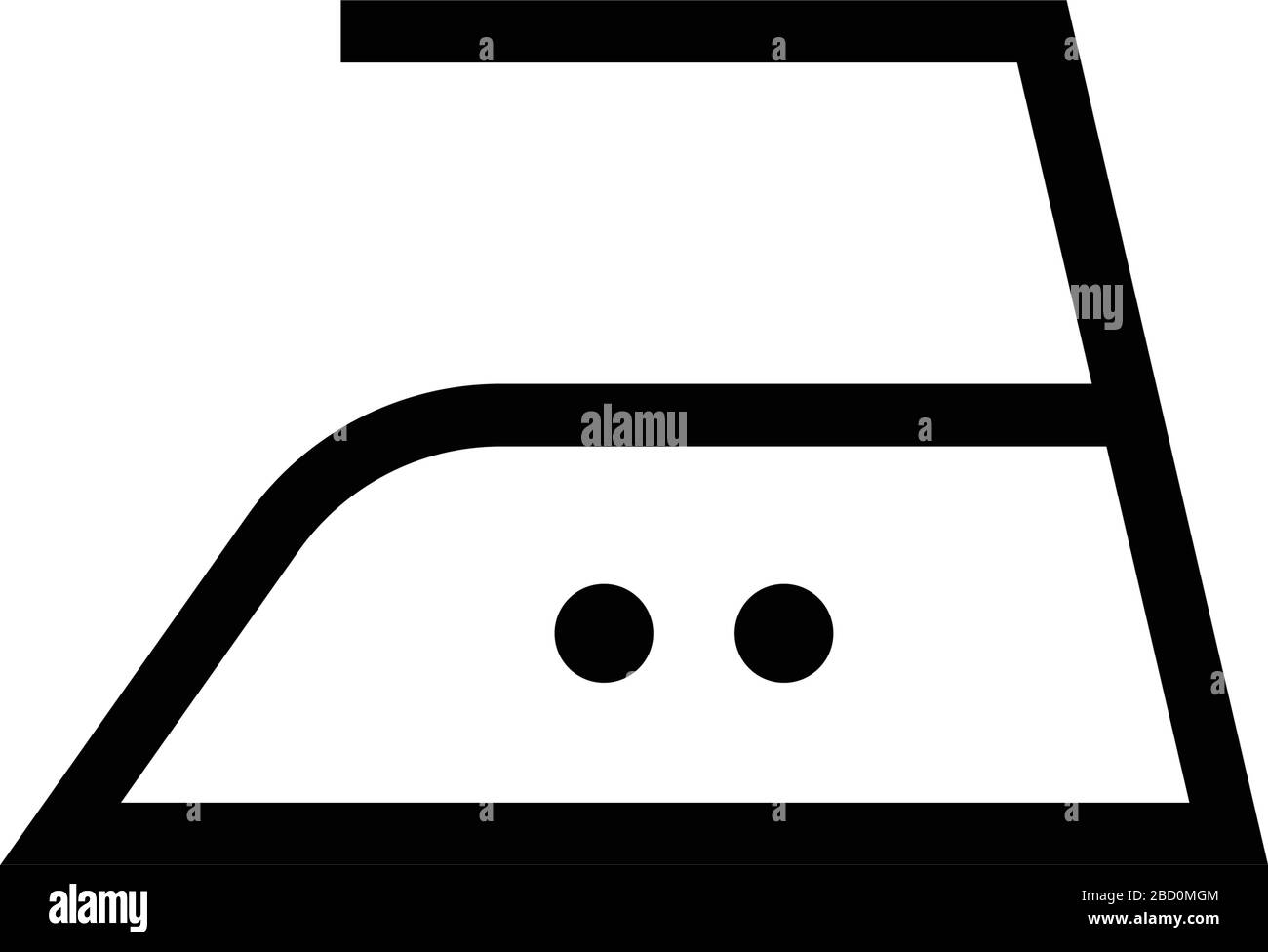 Symbol für Wäsche (Medium bügeln) Stock Vektor