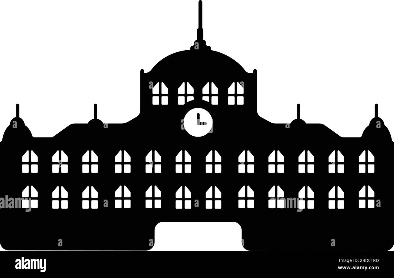 Tokyo Wahrzeichen Gebäude flache Vektor Illustration / Tokyo Station Stock Vektor