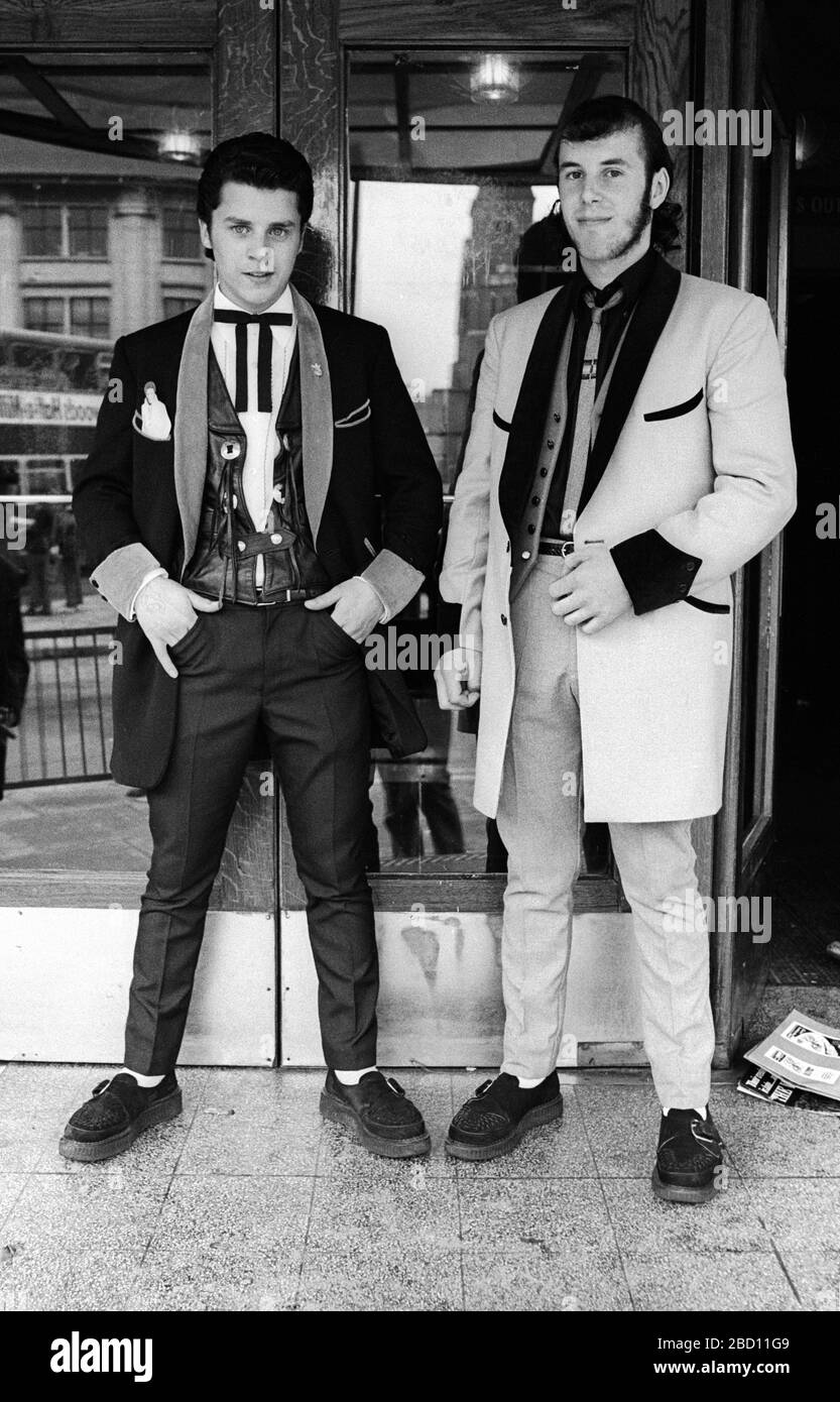 Zwei Teddy Boys auf der Elvis Presley Fan Club Convention 1972 Stockfoto