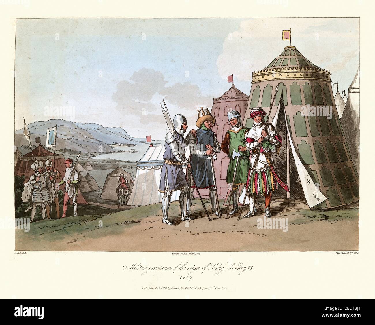 Die mittelalterlichen Soldaten und Ritter regieren von Heinrich VI., 15. Jahrhundert Stockfoto