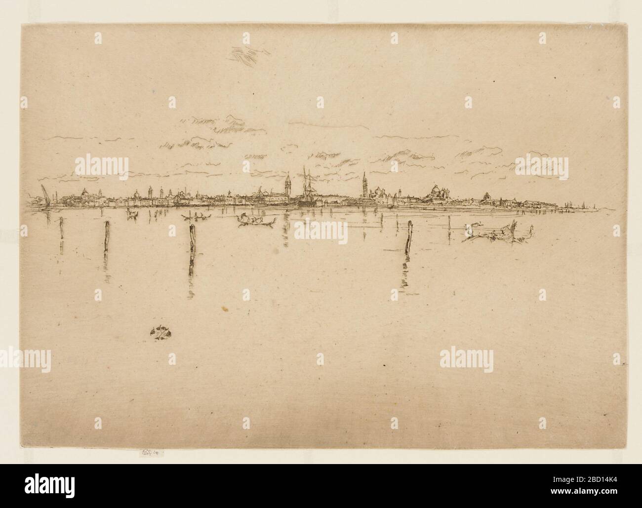 (Künstler) James McNeill Whistler; Vereinigte Staaten; 1879-1880; Radierung auf Papier; H x B (gesamt): 18,5 x 26,3 cm (7 5/16 x 10 3/8 in); Geschenk von Charles lang Freer The Little Venice Stockfoto