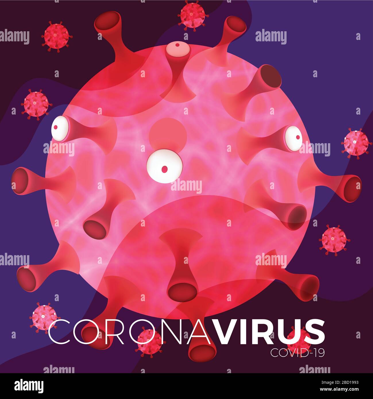 Die Vorlage für das Design des Todesvirenprotokolls Stock Vektor