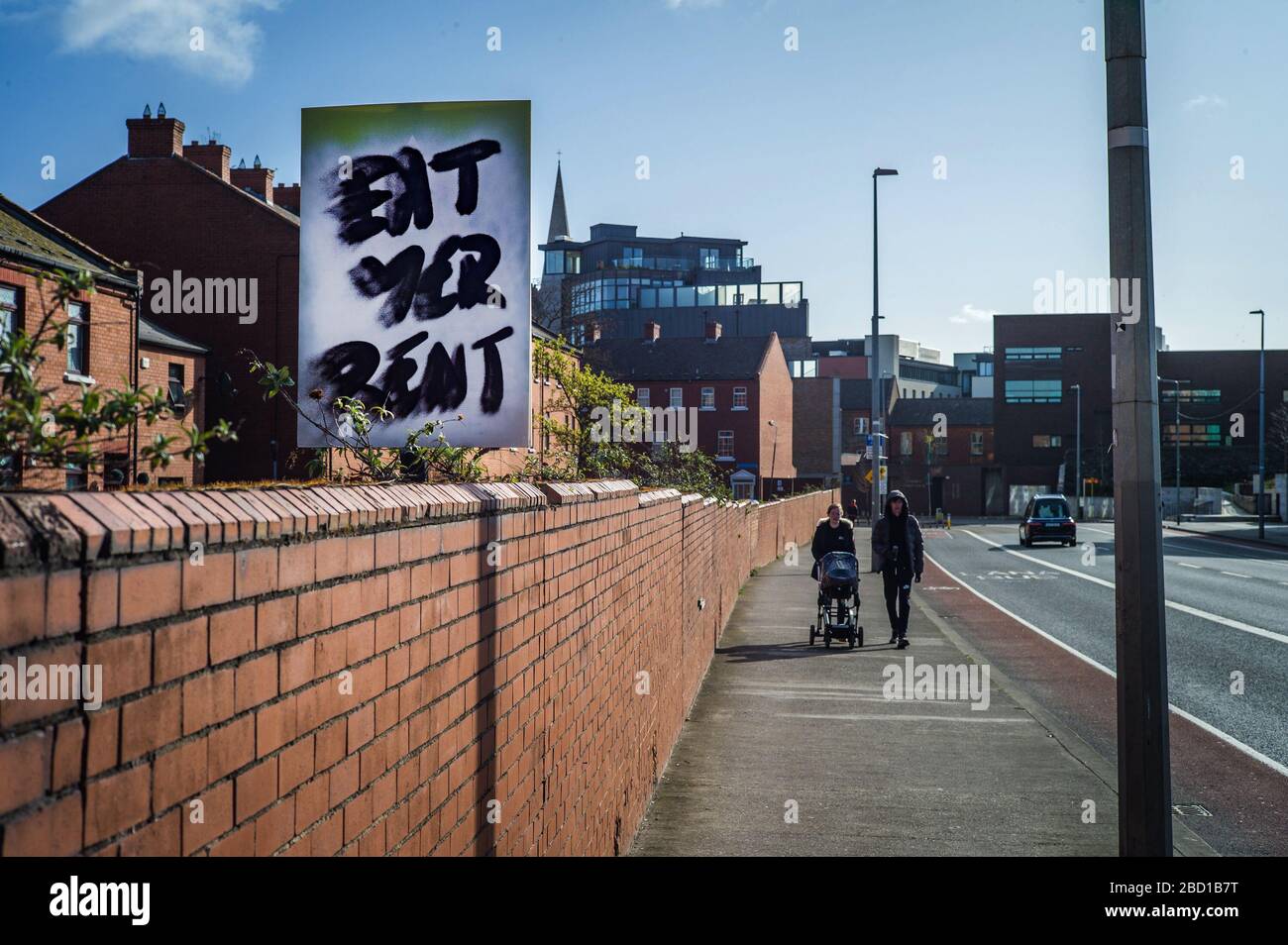 Cork St. Dublin während der Sperre für die Coronavirus-Pandemie Stockfoto