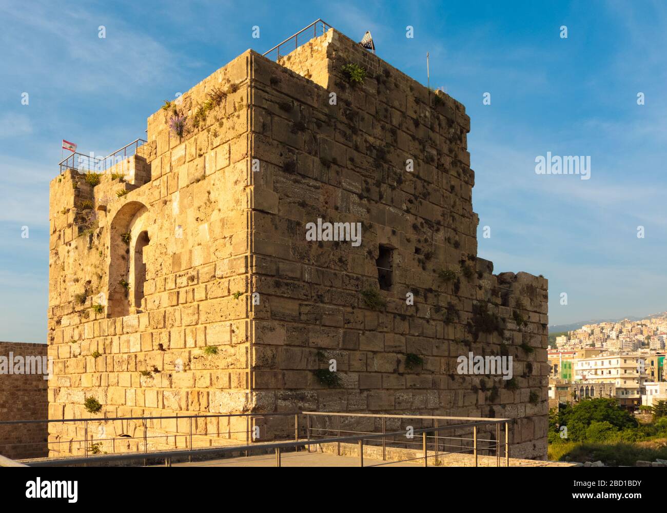 Archäologische Ruinen der Kreuzritterburg in Byblos, Libanon. Stockfoto