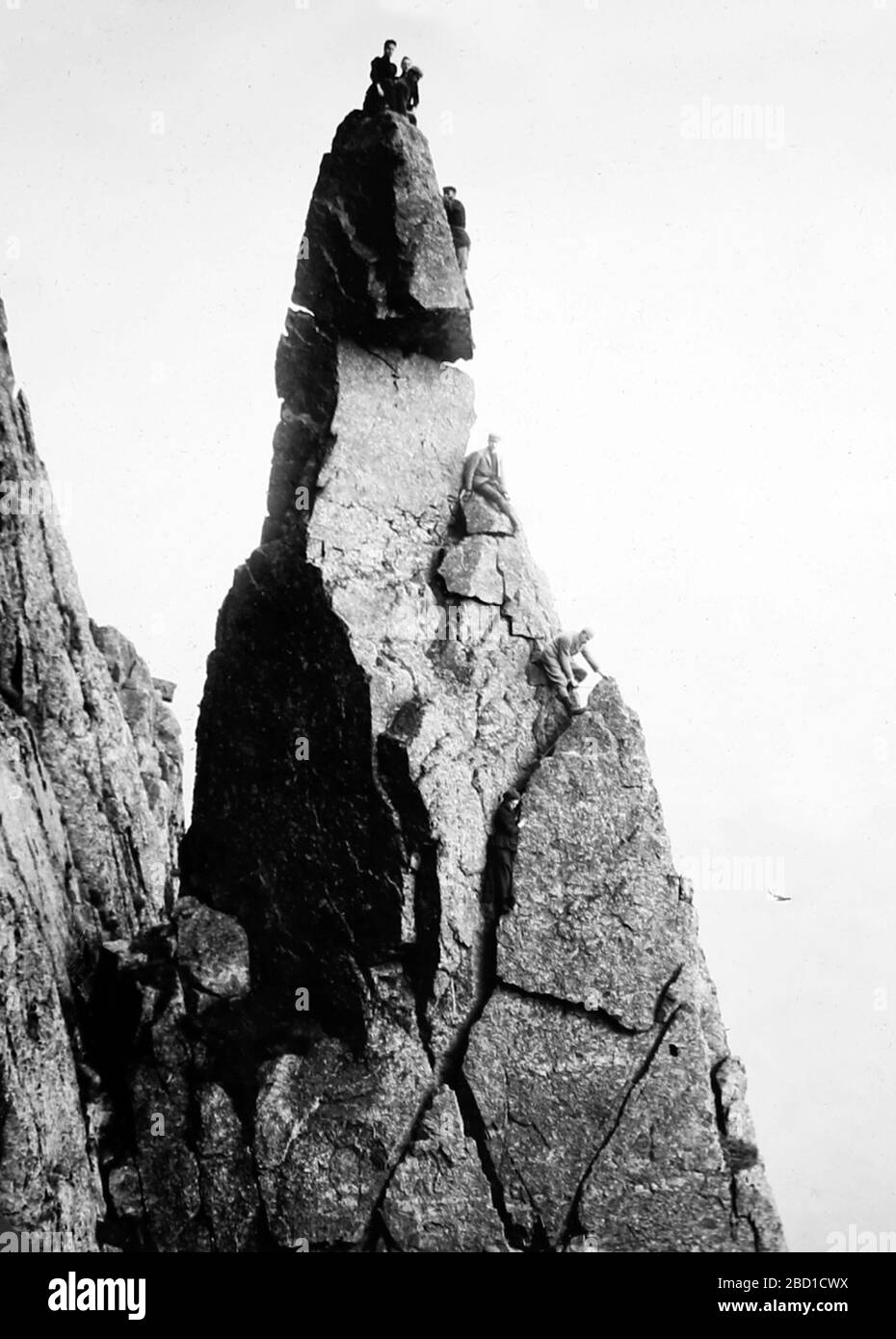 Klettern Great Gable im Lake District, viktorianische Zeit Stockfoto