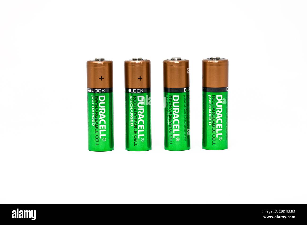 Duracell Ultra wiederaufladbare AA-Batterien Stockfoto