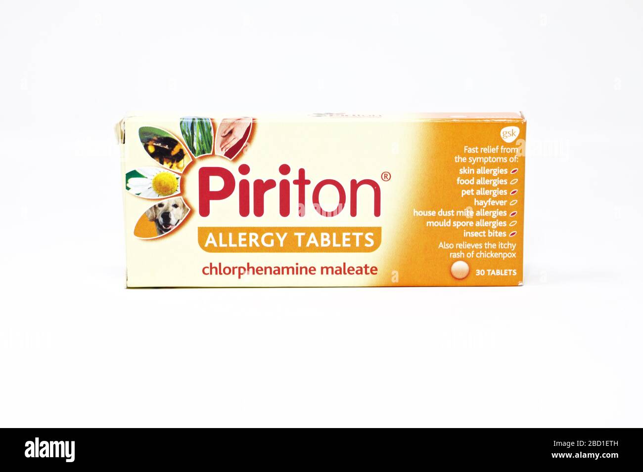 Piriton Antihistaminika Allergy Relieftabletten Stockfoto