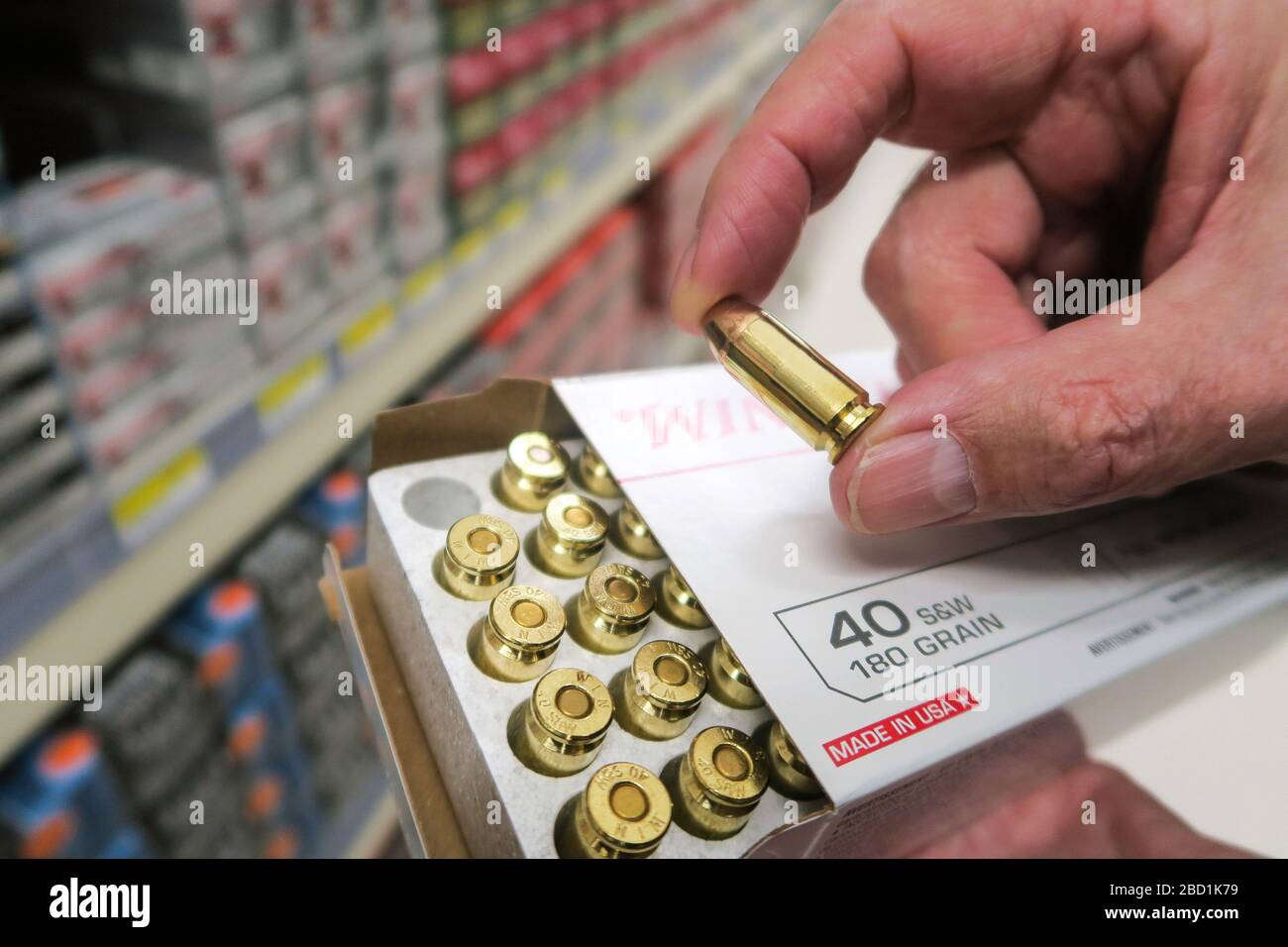 Munition der Marke Winchester, USA Stockfoto