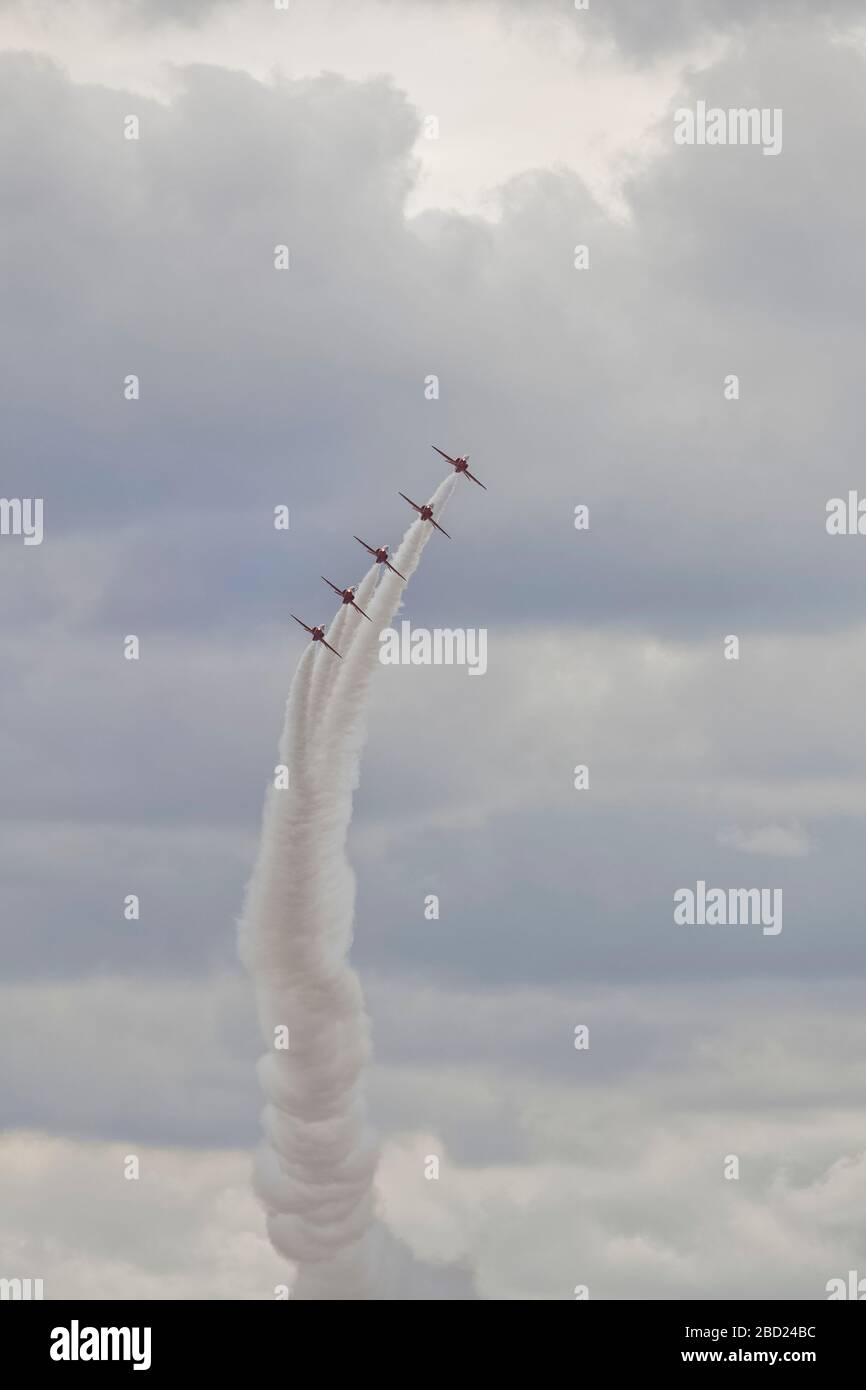 Rote Pfeile in Biggin Hill Airshow flying Stockfoto