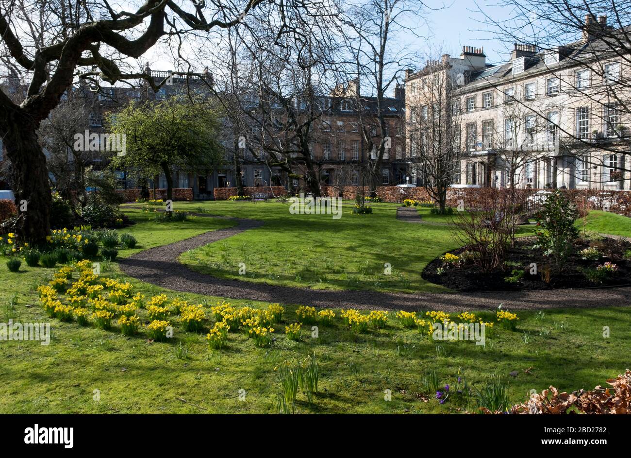 Private Gärten am Rutland Square, am Westende von Edinburgh. Stockfoto Private Gärten am Rutland Square, am Westende von Edinburgh. Stockfoto