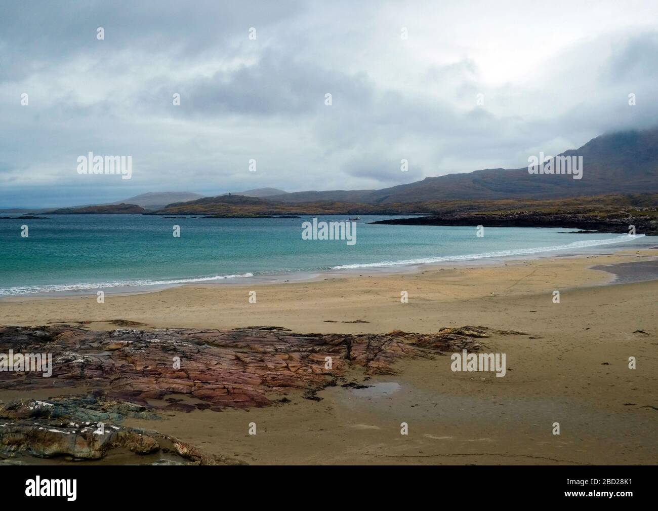 Glassilaun Beach, Connemara, County Galway, Westküste Irlands Stockfoto