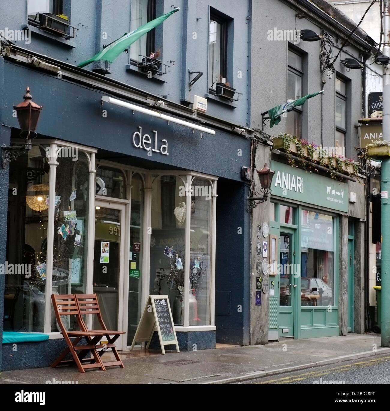 Aniar und Dela Restaurants, Galway City, County Galway, Irland Stockfoto