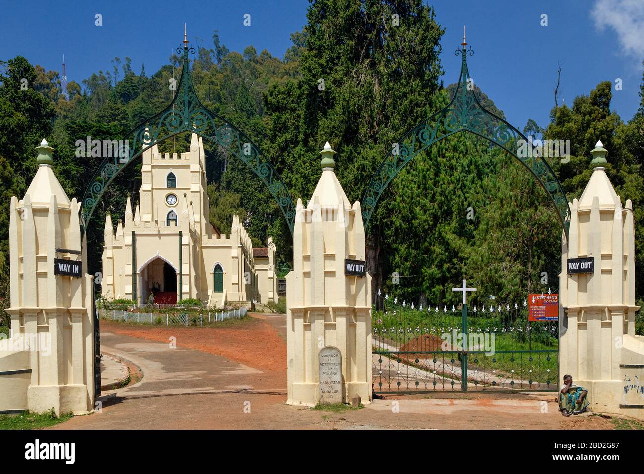 Okt 2009 Heritage-St.Stephen's Church 1830 Ooty älteste Kirchen im Nilgiris Distrikt Tamil Nadu INDIEN Stockfoto