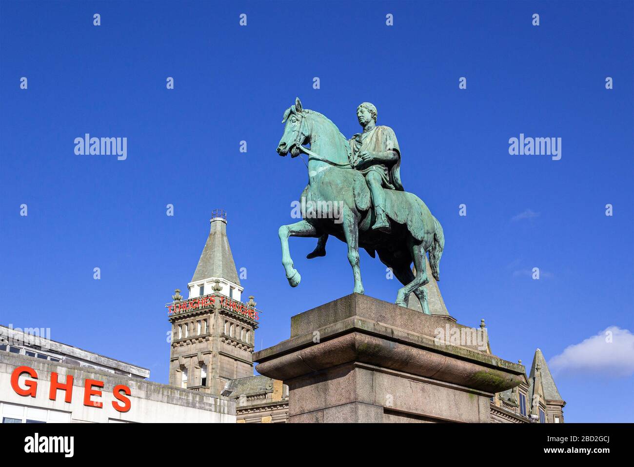 George III Reiterdenkmal, London Road, Liverpool. Bildhauer Sir Richard Westmacott, 1822. Stockfoto