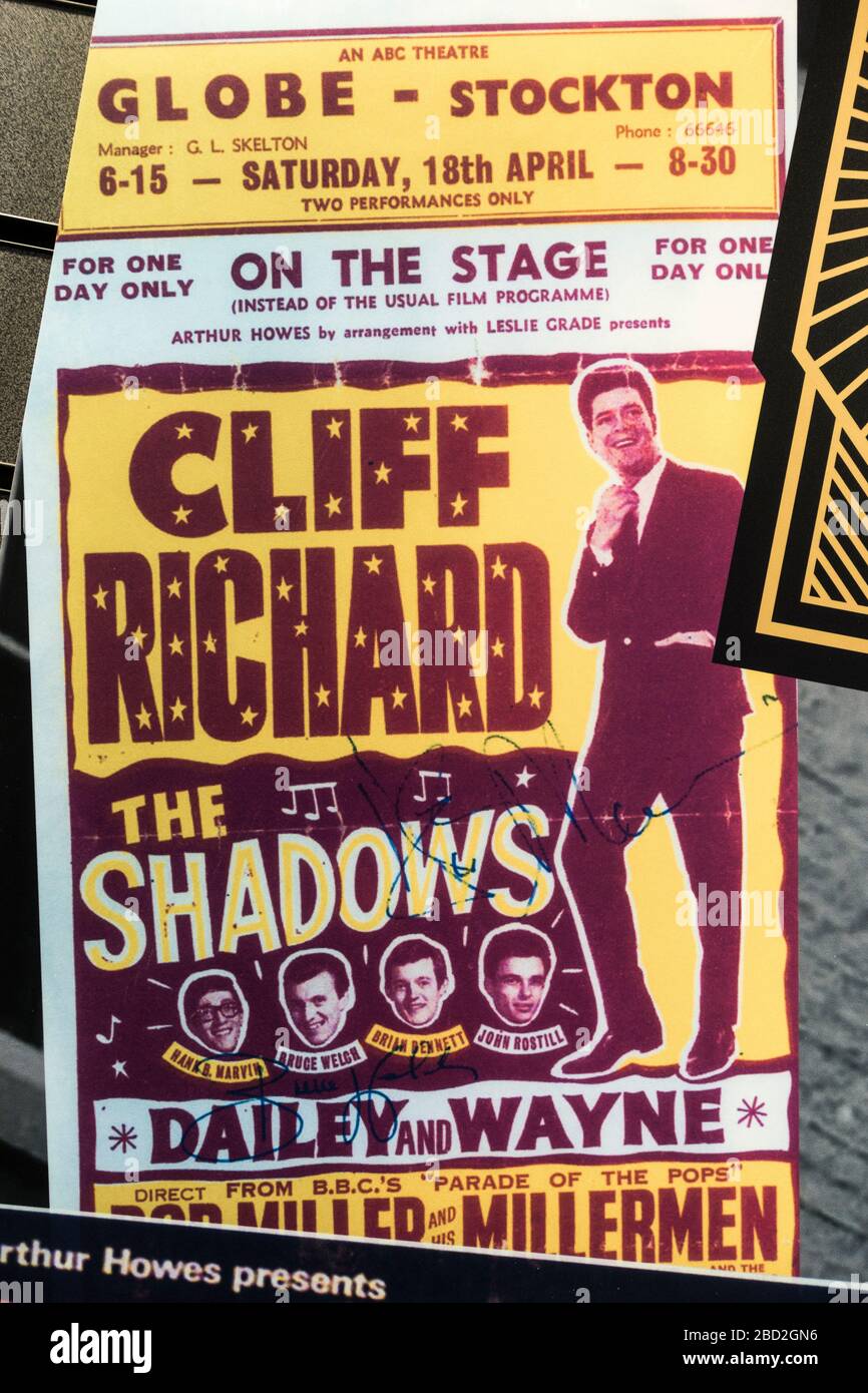 Cliff Richard und das Shadows Konzertposter. The Globe/ABC, Stockton on Tees. GROSSBRITANNIEN. 1964 Stockfoto