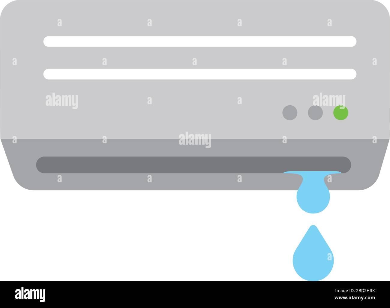 Abbildung des Vektorsymbols für Klimaanlage (Klimaanlage)/Wasserleck Stock Vektor