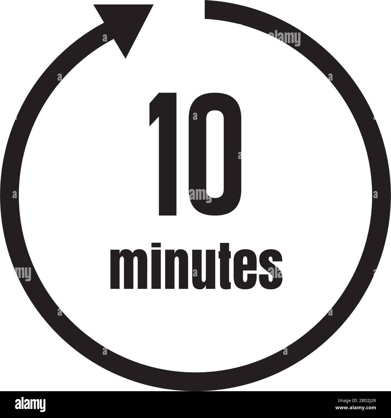 Uhr , Timer (Zeitdurchlauf) Symbol / 10 Minuten Alamy