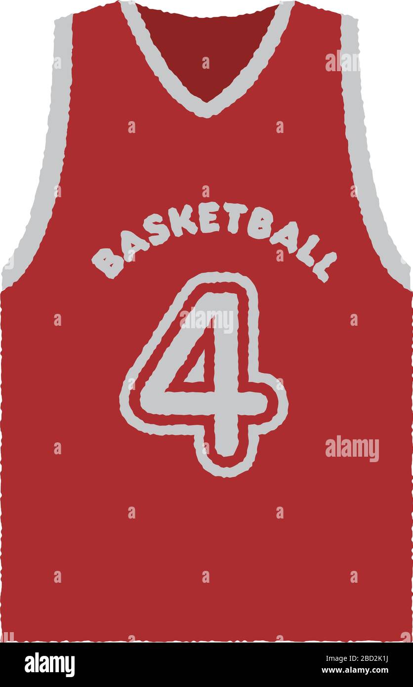 Basketball Uniform Illustration (raue Berührung) Stock Vektor