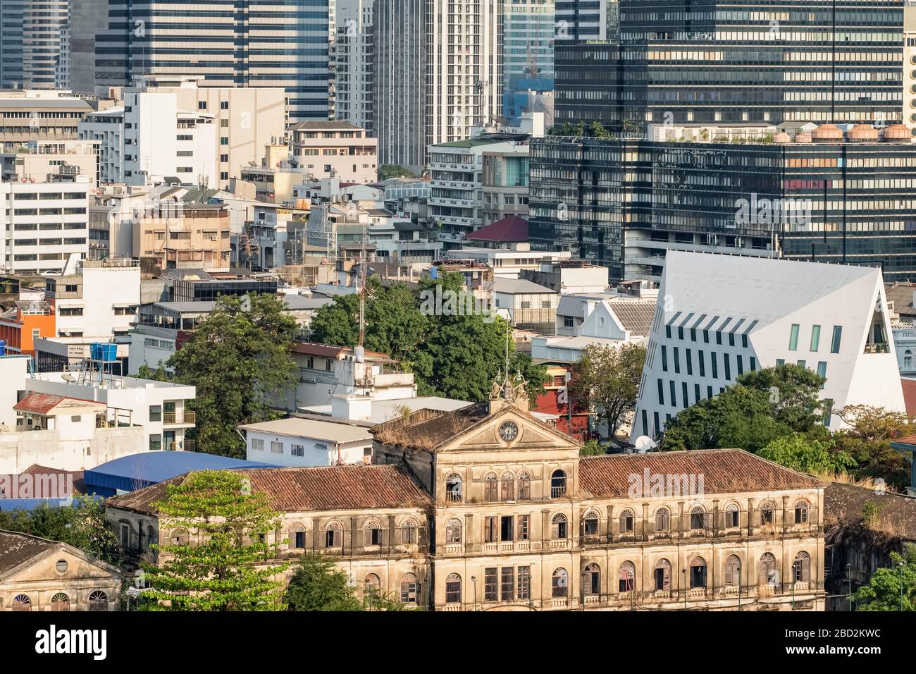 Bangkok Skyline der Stadt mit dem städtischen Wolkenkratzer Stockfoto