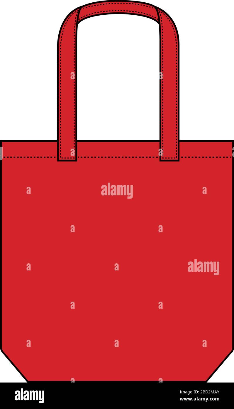 Tragetasche / Einkaufstasche / Eco Bag Schablone Illustration Stock Vektor
