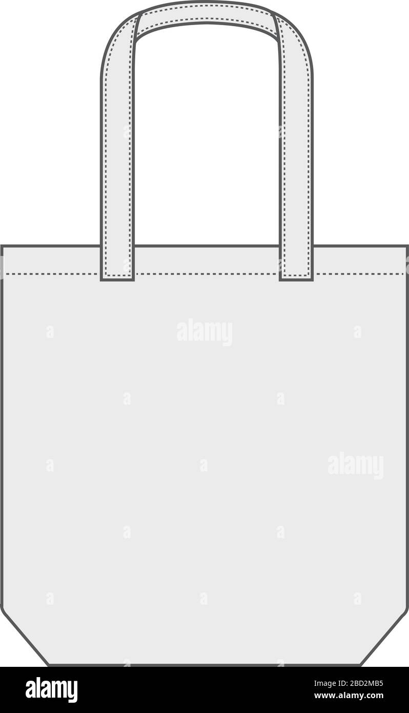Tragetasche / Einkaufstasche / Eco Bag Schablone Illustration Stock Vektor