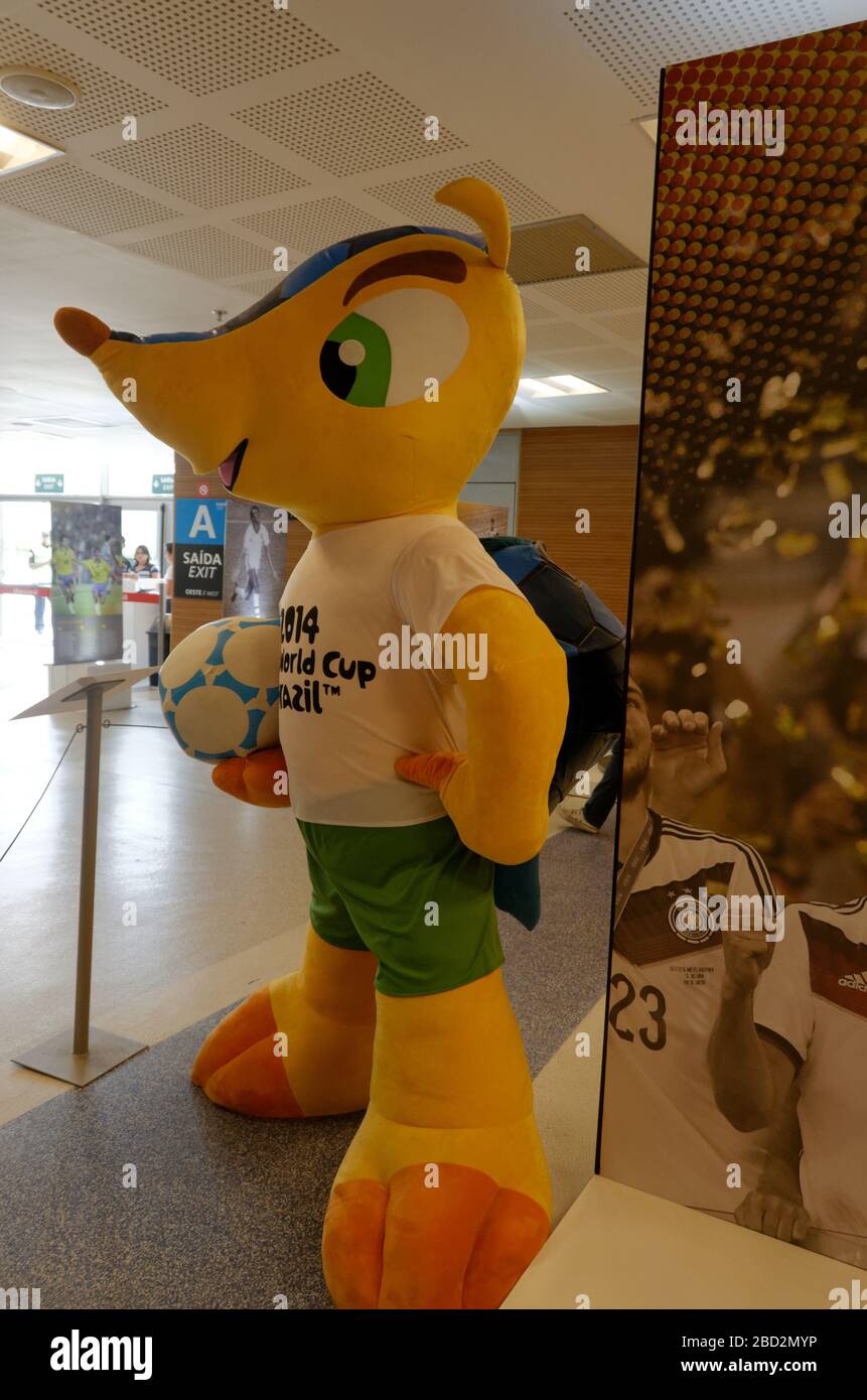 Maskottchen im Maracanã-Stadion, Rio De Janeiro, Brasilien Stockfoto