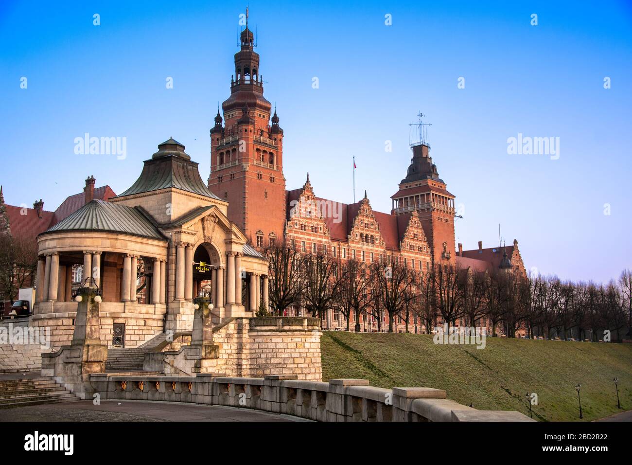 Haupttouristenattraktion von Stetin Waly Chrobrego Stockfoto