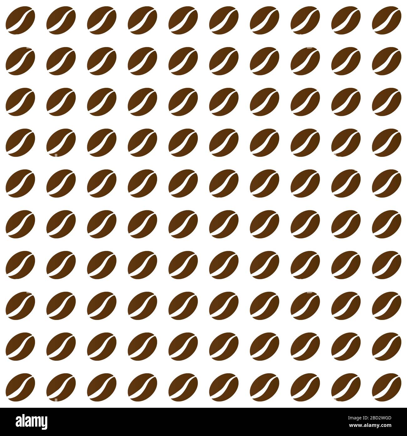 Nahtloses Muster von Kaffeebohnen. Stock-Illustration für Wrapper, Bildschirmschoner, Hintergrund, Textur und Prägung. Flaches Design Stock Vektor