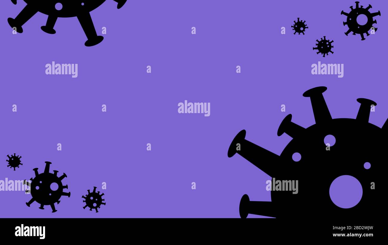 Abstrakt blau Cartoon Hintergrund mit Mikrobe Stockfoto