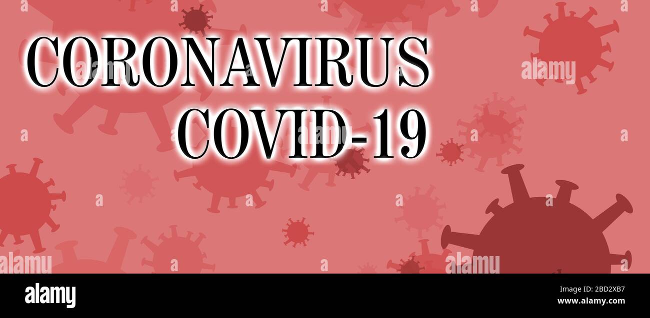 Abstraktes rotes modernes Coronavirus Banner Stockfoto