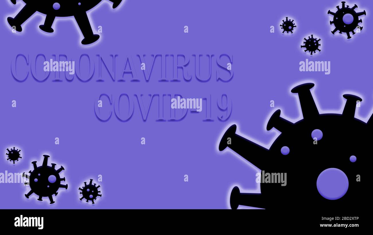Abstrakt blau Cartoon Coronavirus Banner Stockfoto